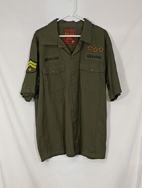 NWT Vintage Hard Rock Cafe Military Rock & Roll Shirt RARE Size XXL Punta Cana